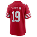 SF.49ers #19 Deebo Samuel Sr Scarlet Team Game Jersey Tomch