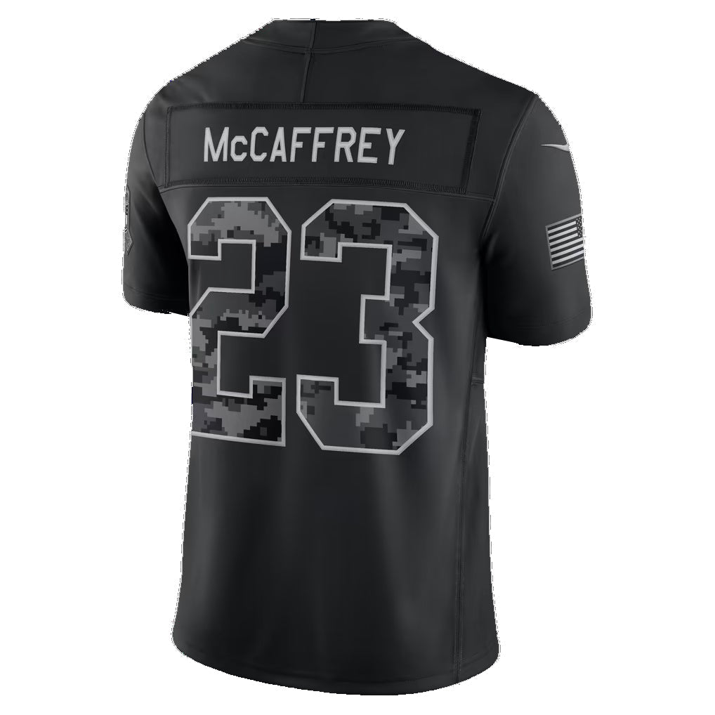 SF.49ers #23 Christian McCaffrey Black 2026 Salute to Service Stitched Limited Football jersey Tomch