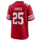 SF.49ers #25 Jack Jones Scarlet Team Game Football jersey Tomch