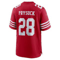 SF.49ers #28 Ephesians Prysock Scarlet Team Game Football jersey Tomch