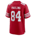 SF.49ers #84 Will Pauling Scarlet Team Game Football jersey Tomch