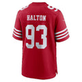 SF.49ers #93 Gracen Halton Scarlet Team Game Football jersey Tomch