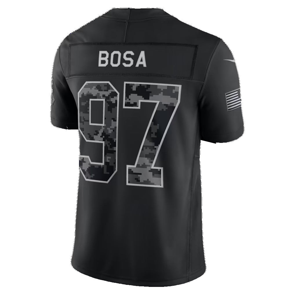 SF.49ers #97 Nick Bosa Black 2026 Salute to Service Stitched Limited Football jersey Tomch