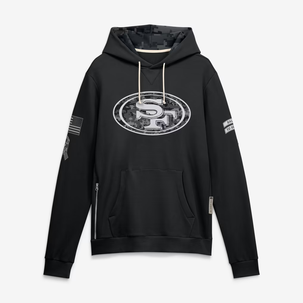 SF.49ers 2026 Salute To Service Club Pullover Hoodie Cheap sale Birthday and Christmas gifts Stitched American Jersey TOMCH