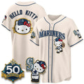 Seattle Mariners Meow KT Night Cream Tomch Limited All Stitched V2 Jersey