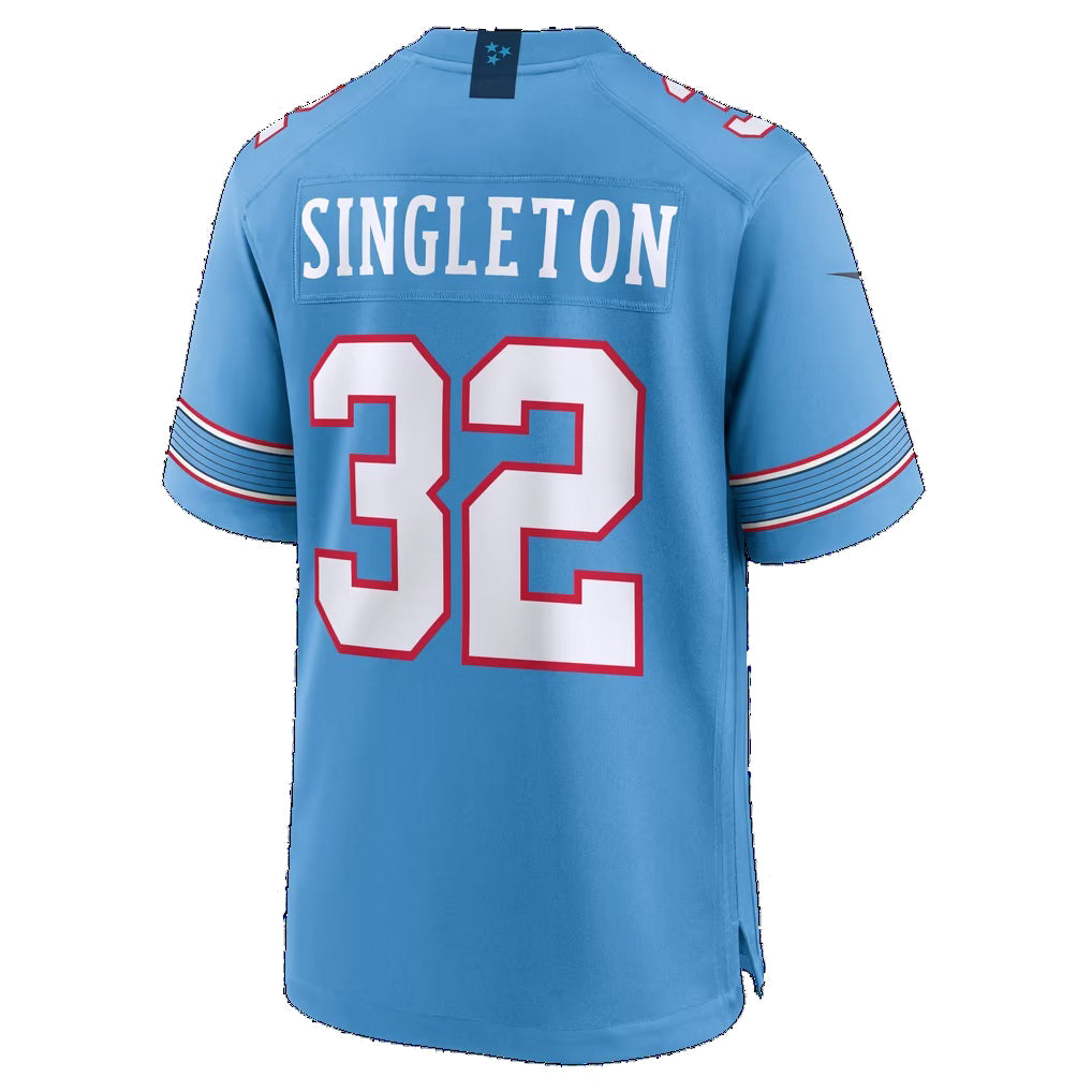 T.Titans #32 Nicholas Singleton Light Blue Team Game Football jersey Tomch