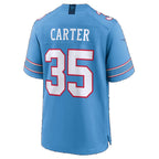 T.Titans #35 Michael Carter Light Blue Team Game Football jersey Tomch