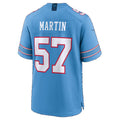 T.Titans #57 Jake Martin Light Blue Team Game Football jersey Tomch