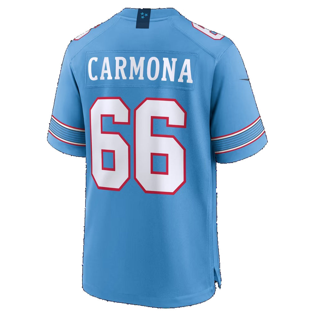 T.Titans #66 Fernando Carmona Light Blue Team Game Football jersey Tomch