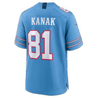 T.Titans #81 Jaren Kanak Light Blue Team Game Football jersey Tomch
