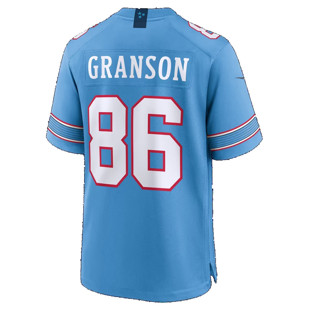 T.Titans #86 Kylen Granson Light Blue Team Game Football jersey Tomch