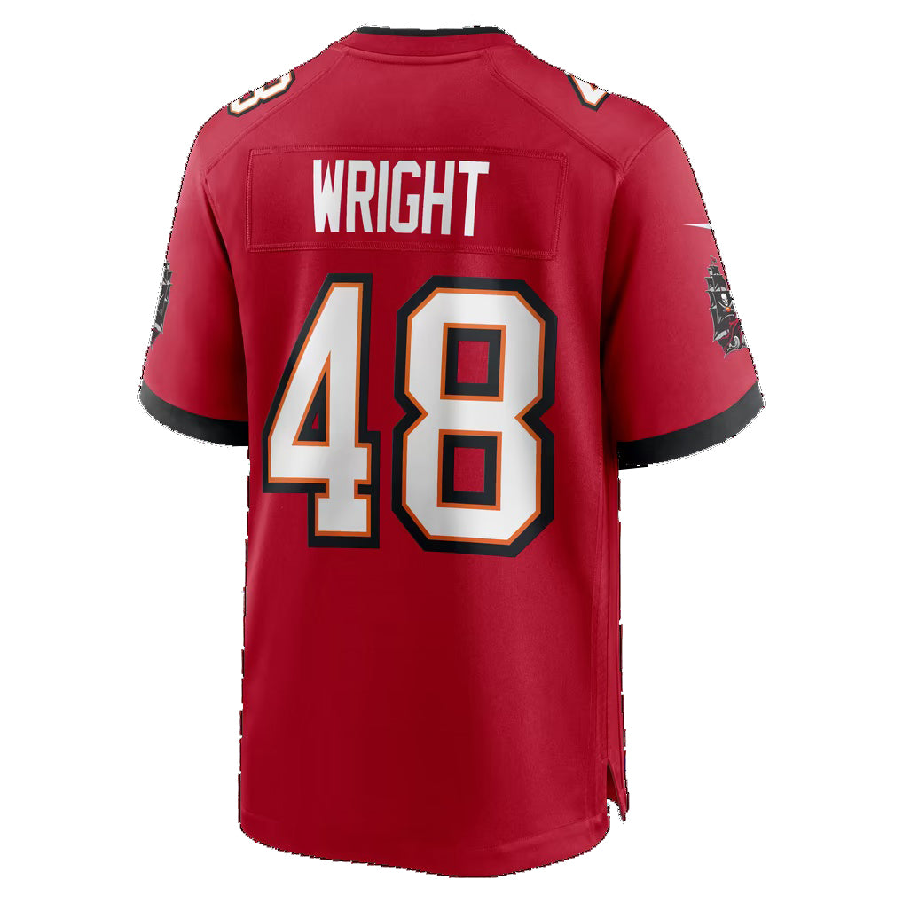 TB.Buccaneers #48 Javin Wright Red Team Game Football jersey Tomch