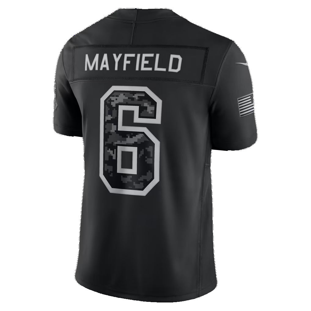 TB.Buccaneers #6 Baker Mayfield Black 2026 Salute to Service Stitched Limited Football jersey Tomch