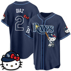 Tampa Bay Rays #2 Yandy Diaz Navy Tomch Meow KT Edition Vapor Limited Stitched Jersey