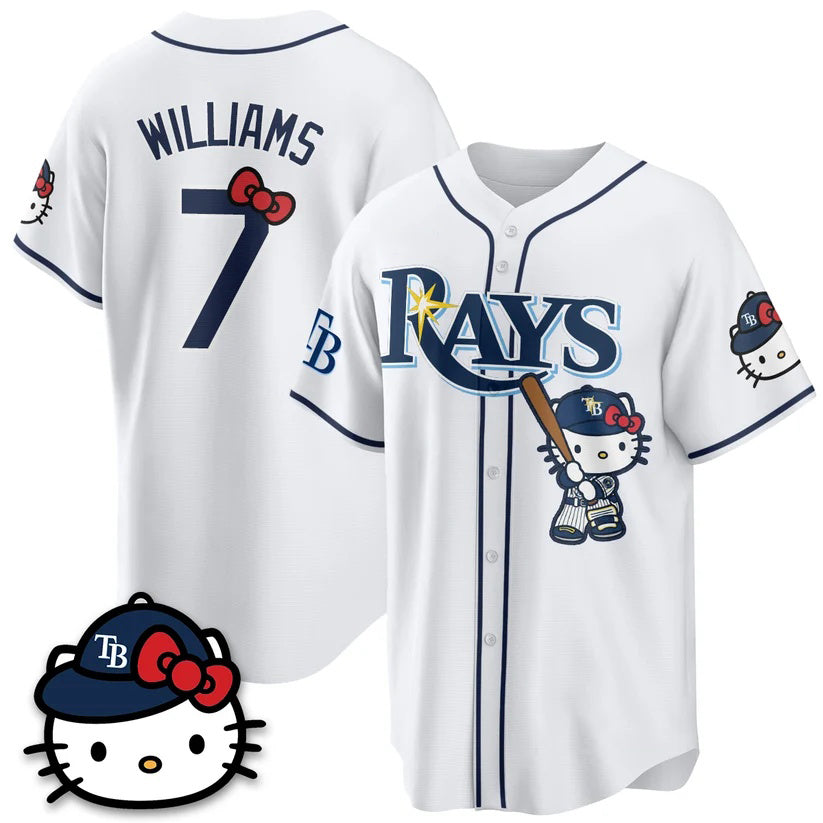 Tampa Bay Rays #7 Carson Williams White Tomch Meow KT Edition Vapor Limited Stitched Jersey
