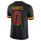 W.Commanders #0 Mike Sainristil Black Alternate Vapor F.U.S.E. Stitched Limited Football jersey Tomch