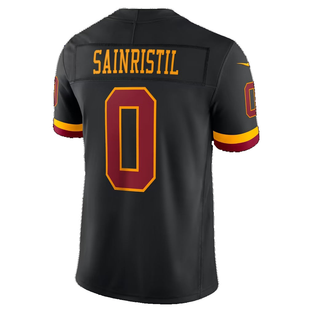 W.Commanders #0 Mike Sainristil Black Alternate Vapor F.U.S.E. Stitched Limited Football jersey Tomch