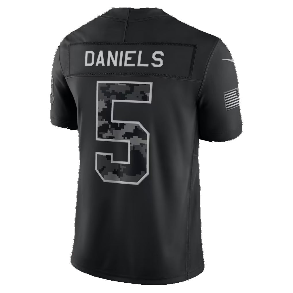 W.Commanders #5 Jayden Daniels Black 2026 Salute to Service Stitched Limited Football jersey Tomch