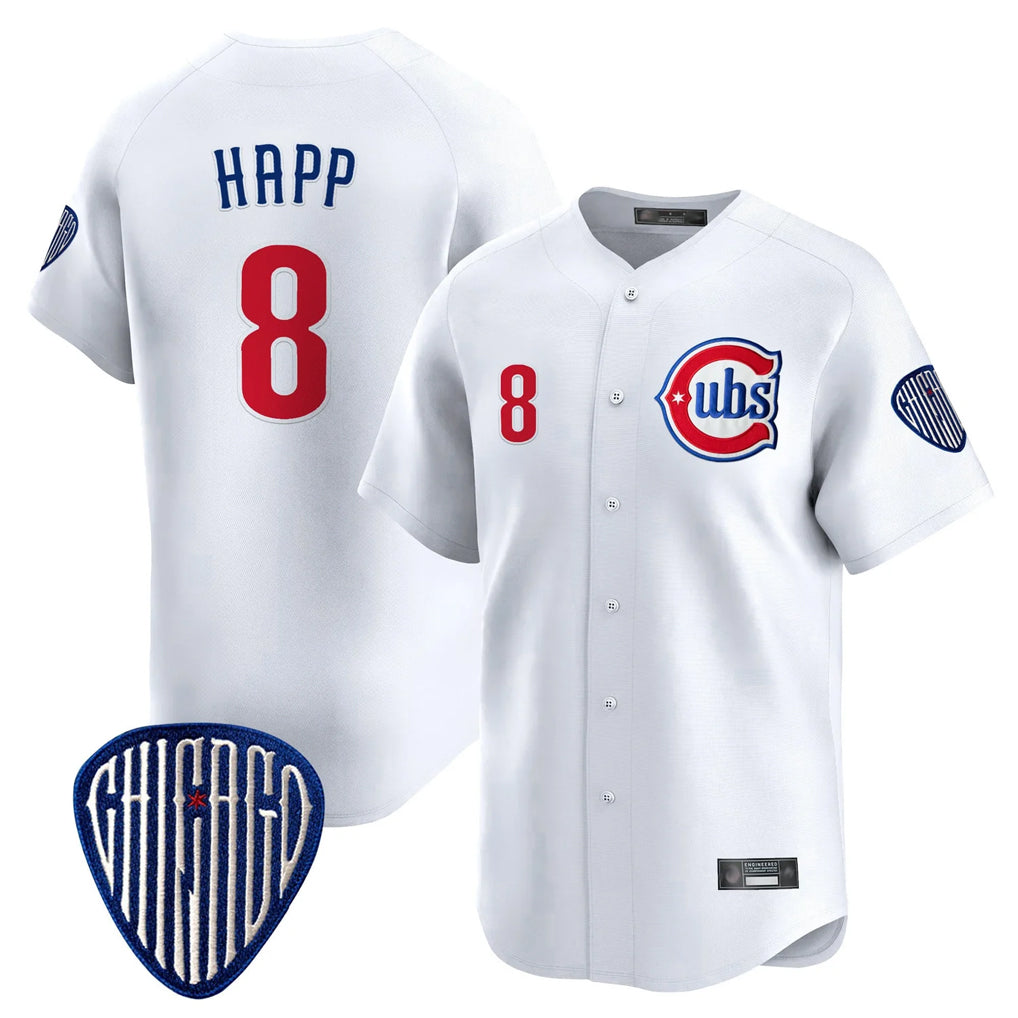 Chicago Cubs #8 Ian Happ Player White Tomch Vapor Premier Limited Home Stitched Jerseys