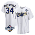 Los Angeles Dodgers #34 Fernando Valenzuela Player Gold White Tomch World Series 2026 Collection Stadium Game Stitched Jerseys