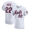 New York Mets #22 Juan Soto White Tomch Home Elite Jersey