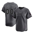 Custom New York Mets Graphite Tomch 2024 City Connect Limited Stitched Jersey