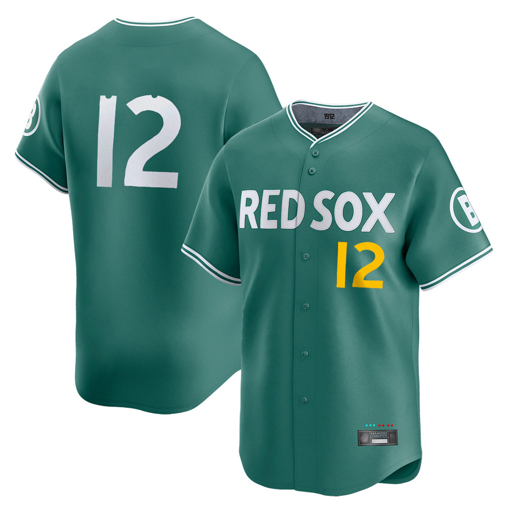 Boston Red Sox #12 Connor Wong Player Green Tomch City Connect Limited Home Game Stitched Jerseys1