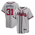 Atlanta Braves #31 Greg Maddux Player Gray Tomch Home Game Stitched Jerseys