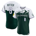 Colorado Rockies #8 Ryan Ritter Player Green Tomch City Connect Limited Elite Home Stitched Jerseys