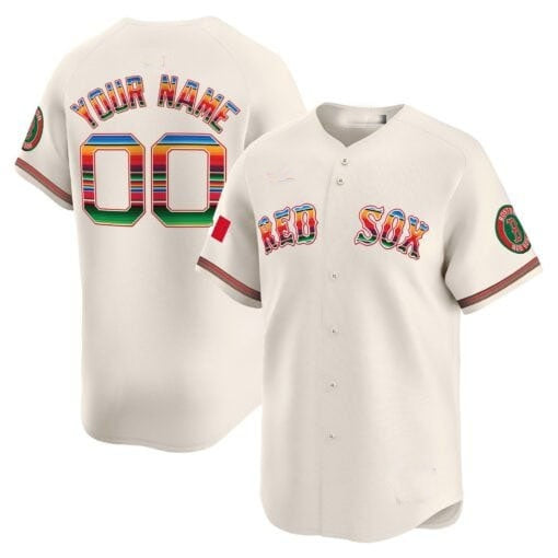 Custom Boston Red Sox Mexico Vapor Premier Limited Jersey ¨C Cream Tomch