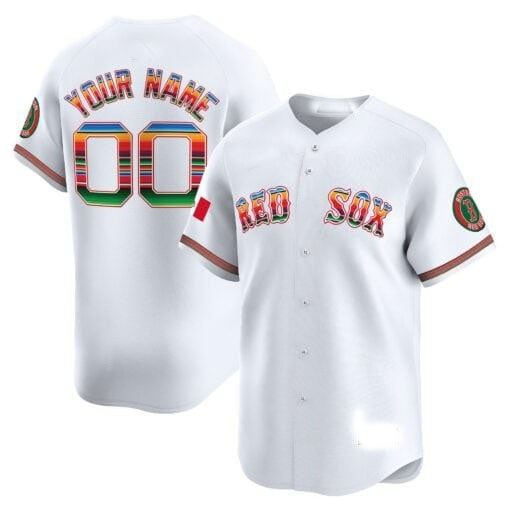Custom Boston Red Sox Mexico Vapor Premier Limited Jersey ¨C All Stitched-White Tomch
