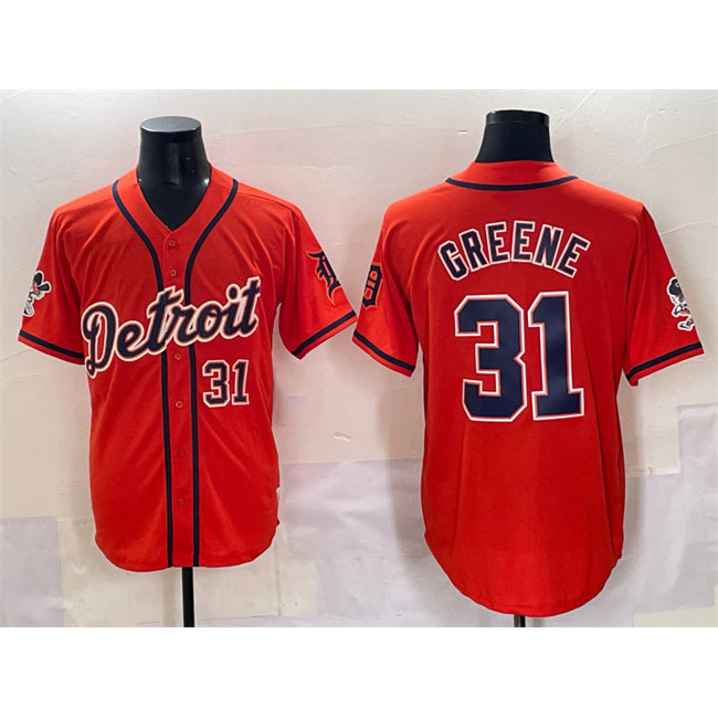 Detroit Tigers #31 Riley Greene Orange Thaam With Patch Vapor Premier Limited Stitched Jersey
