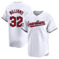 Cleveland Guardians #32 Gavin Williams Player White Tomch Limited Home Stitched Jerseys