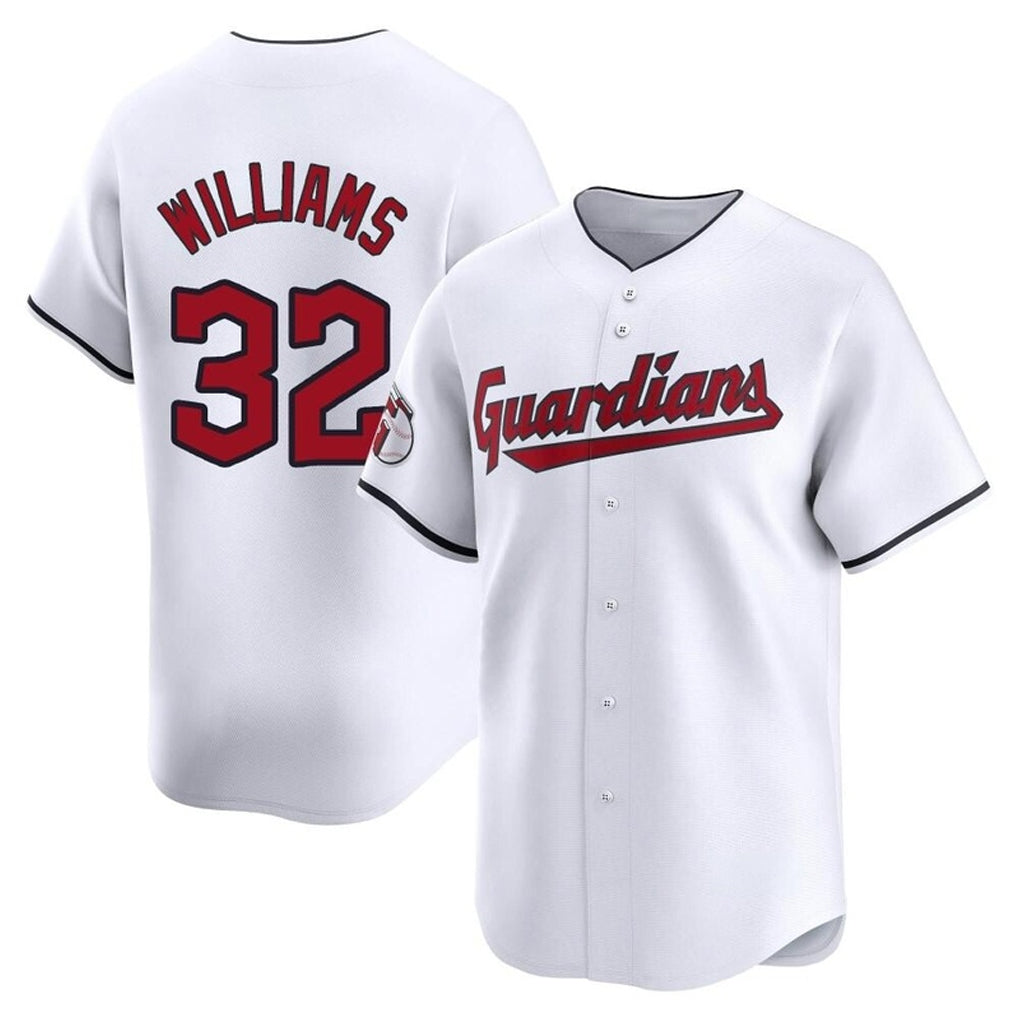 Cleveland Guardians #32 Gavin Williams Player White Tomch Limited Home Stitched Jerseys