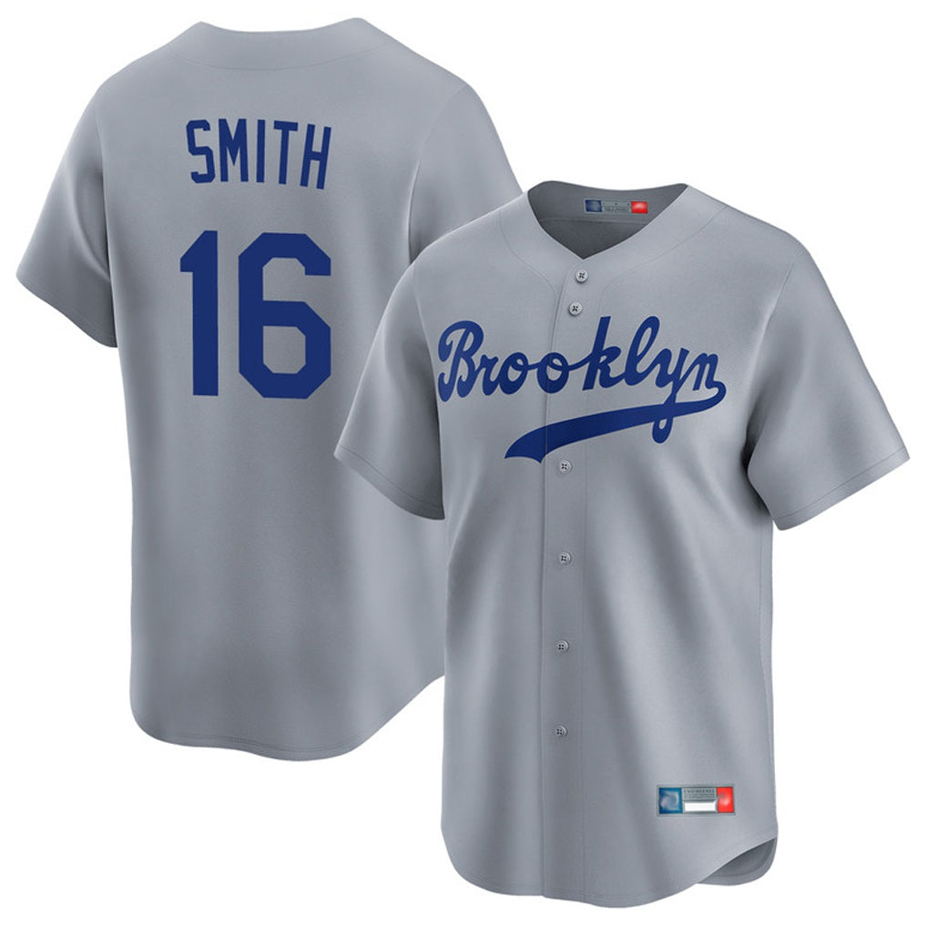 Los Angeles Dodgers #16 Will Smith Player Gray Tomch Game Limited Home Stitched Jerseys