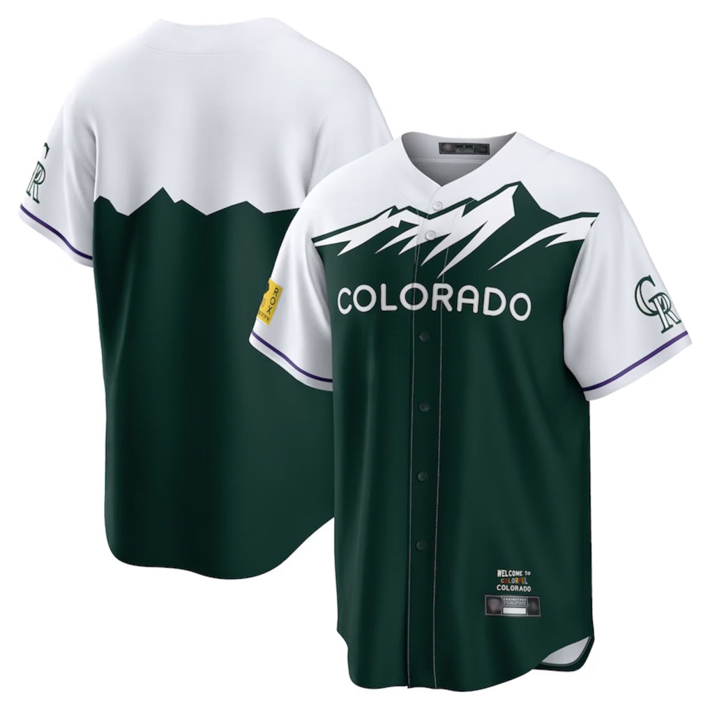 Colorado Rockies Blank Player Green Tomch City Connect Home Game Stitched Jerseys