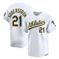 Oakland Athletics #21 Tyler Soderstrom White Tomch Home Limited Player Jersey