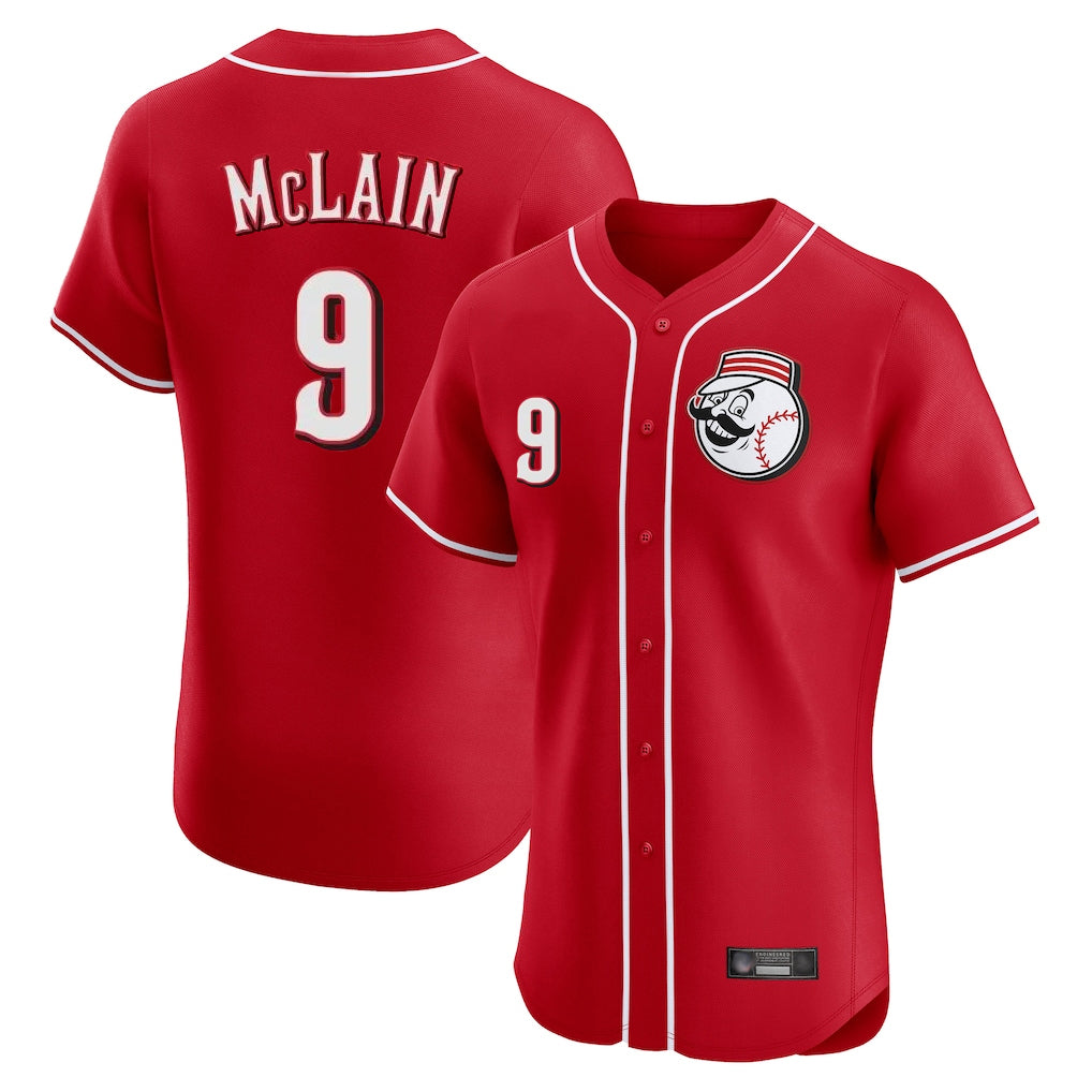 Cincinnati Reds #9 Matt McLain Player Red Tomch Limited Elite Home Game Stitched Jerseys