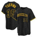 Cincinnati Reds #35 Jose Trevino Player Black Tomch Snake Skin City Home Stitched Jerseys