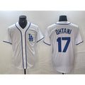 Los Angeles Dodgers #17 Shohei Ohtani White Thaam Cool Base Stitched Jersey