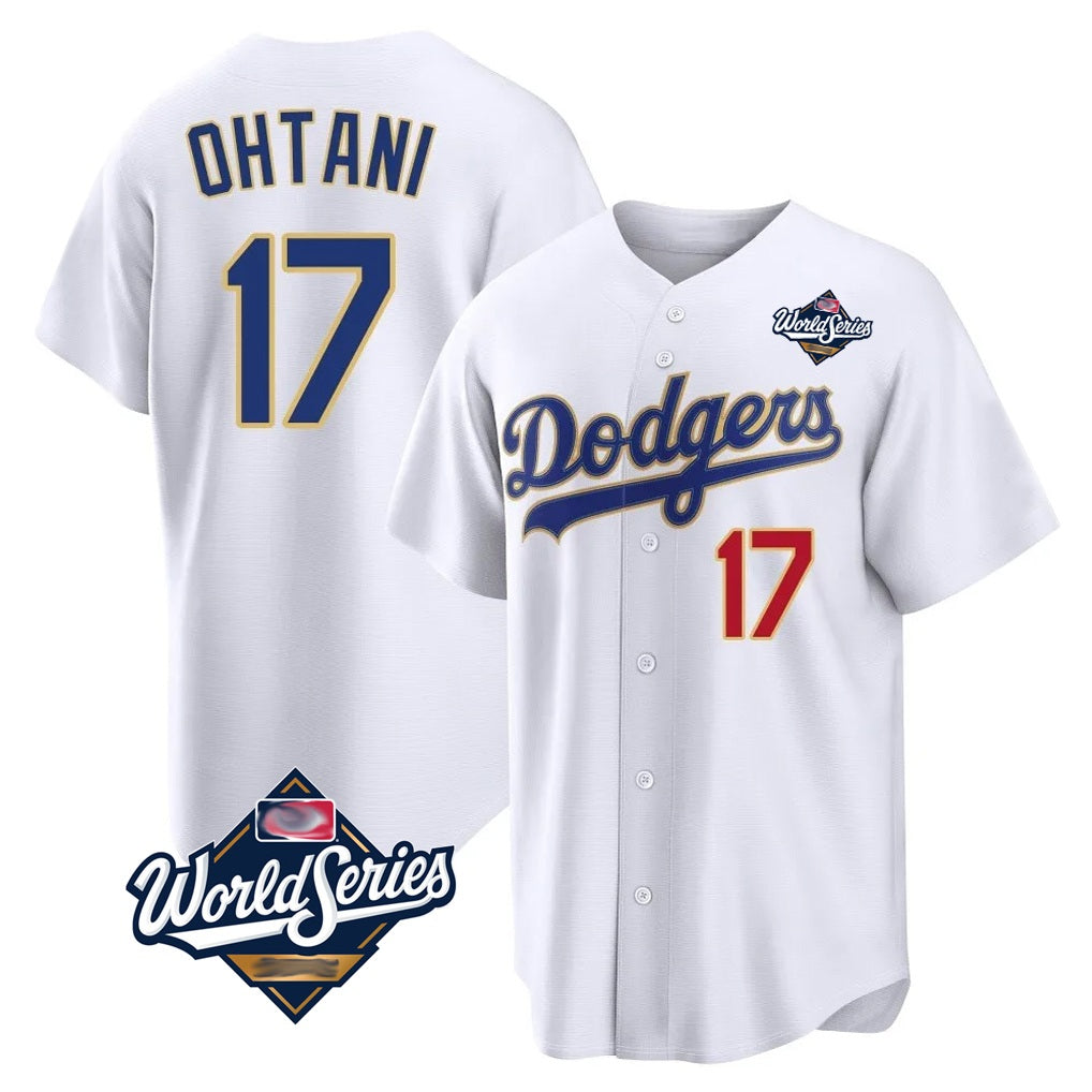 Los Angeles Dodgers #17 Shohei Ohtani Player Gold White Tomch World Series 2026 Collection Stadium Limited Stitched Jerseys