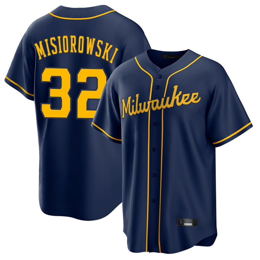 Milwaukee Brewers #32 Jacob Misiorowski Player Navy Tomch Home Game Stitched Jerseys