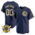 Custom Chicago Cubs Armed Forces Day Vapor Premier Limited Jersey ¨C Navy Tomch