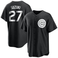 Chicago Cubs #27 Seiya Suzuki Player Black Tomch Game Stitched Jerseys