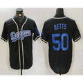Los Angeles Dodgers #50 Mookie Betts Black Thaam Cool Base With Patch Stitched Jersey