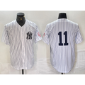 New York Yankees #11 Anthony Volpe White Tomch With Patch 2024 Cool Base Stitched Jersey