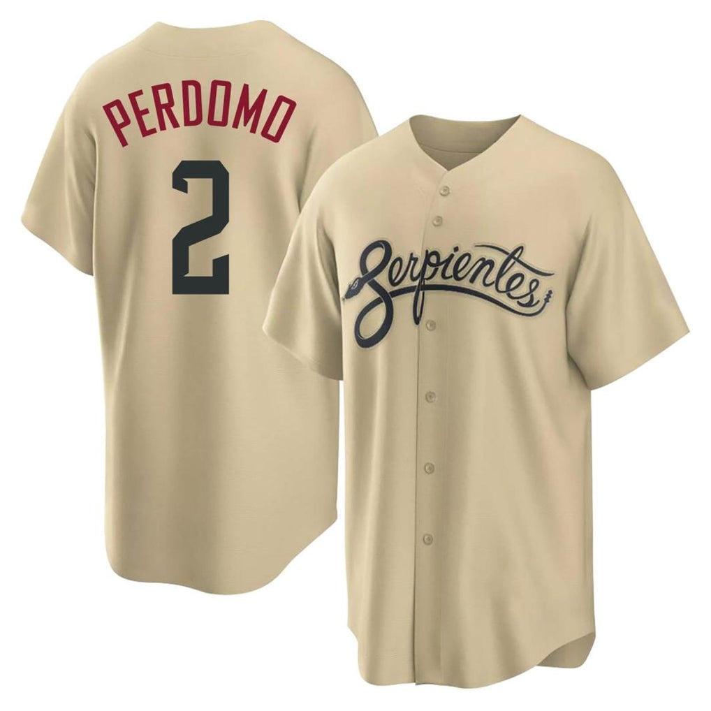 Arizona Diamondbacks #2 Geraldo Perdomo Player Tan Tomch City Connect Home Game Stitched Jerseys