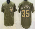 New York Yankees #35 Cody Bellinger Olive Tomch 2026 Armed Forces Day Jersey