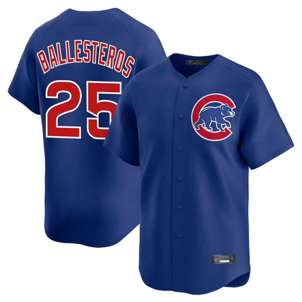 Chicago Cubs #25 Moises Ballesteros Player Royal Tomch Limited Home Stitched Jerseys