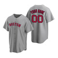 Custom Boston Red Sox Gray Tomch Stitched Cool Base Road Jersey